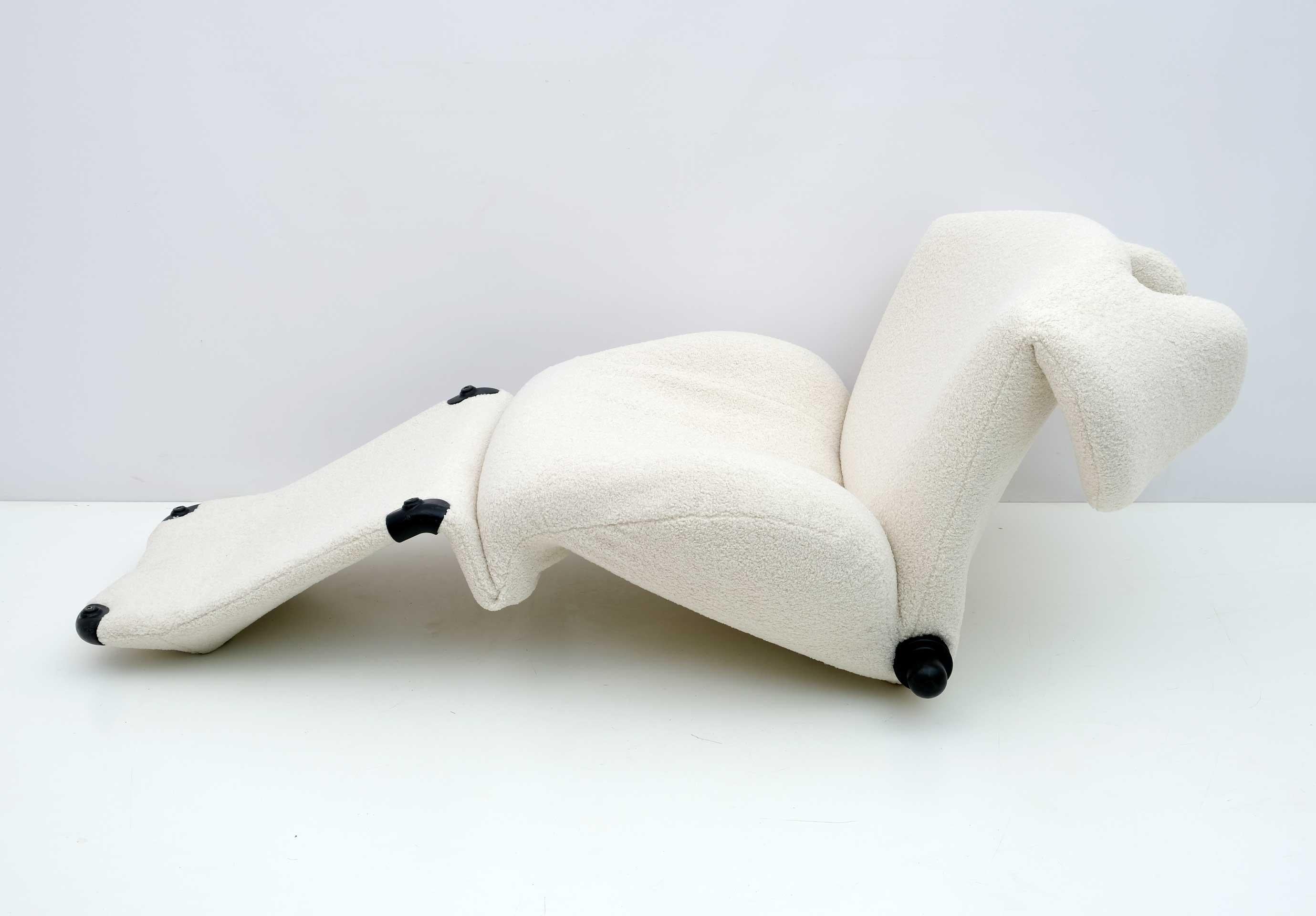Bouclè Wink Lounge Chair by Toshiyuki Kita for Cassina, 1980s For Sale 2