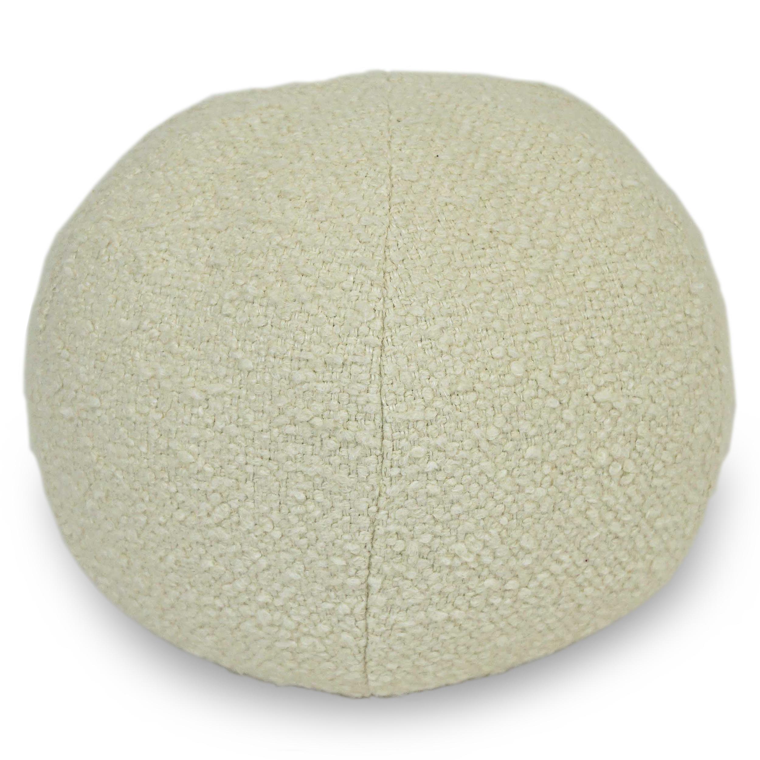 Modern Boucle Wool Ball Pillow For Sale