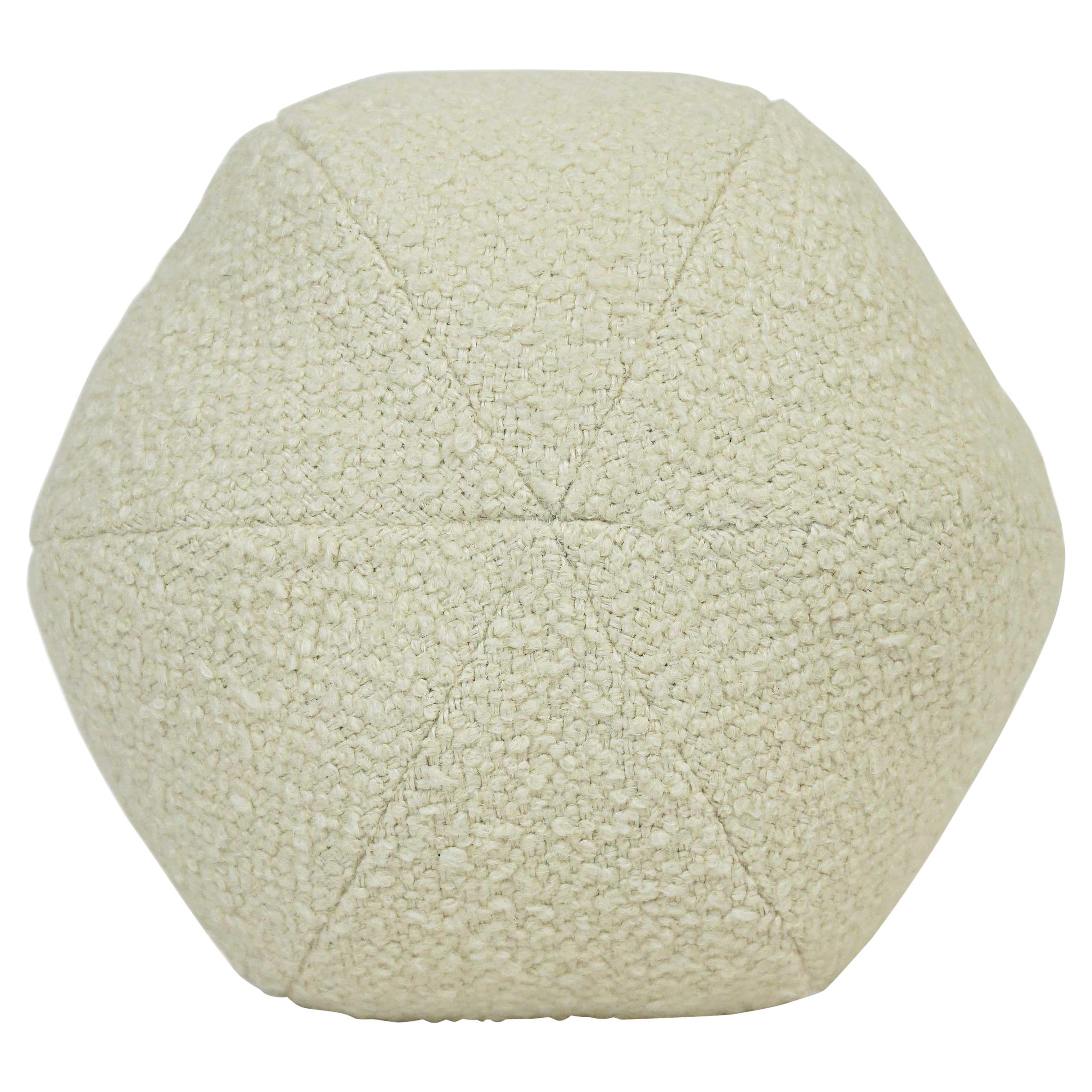 Boucle Wool Ball Pillow For Sale