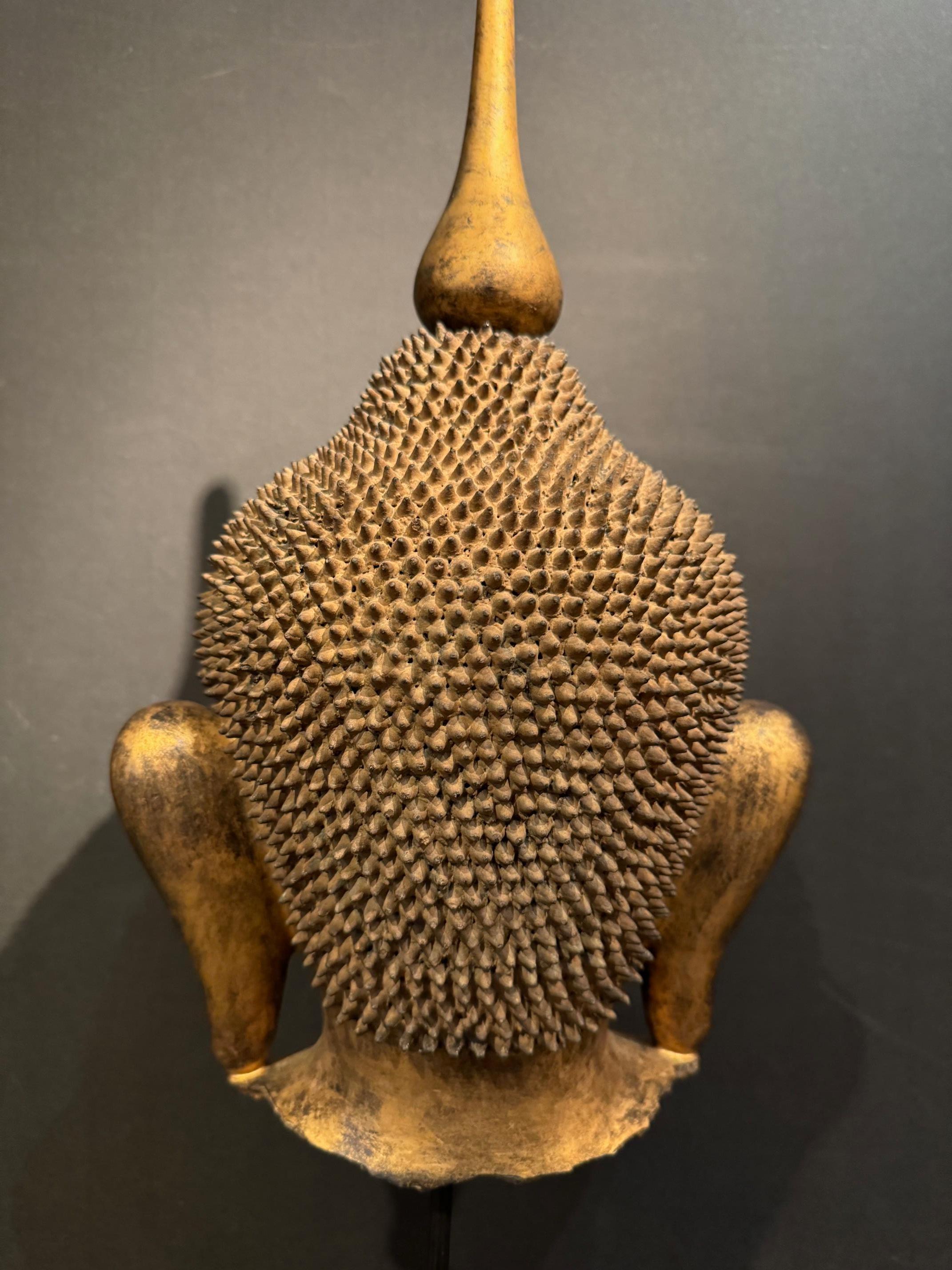 19th Century Bouddha Head, Terracotta, Burma or Thailand, late 19th century