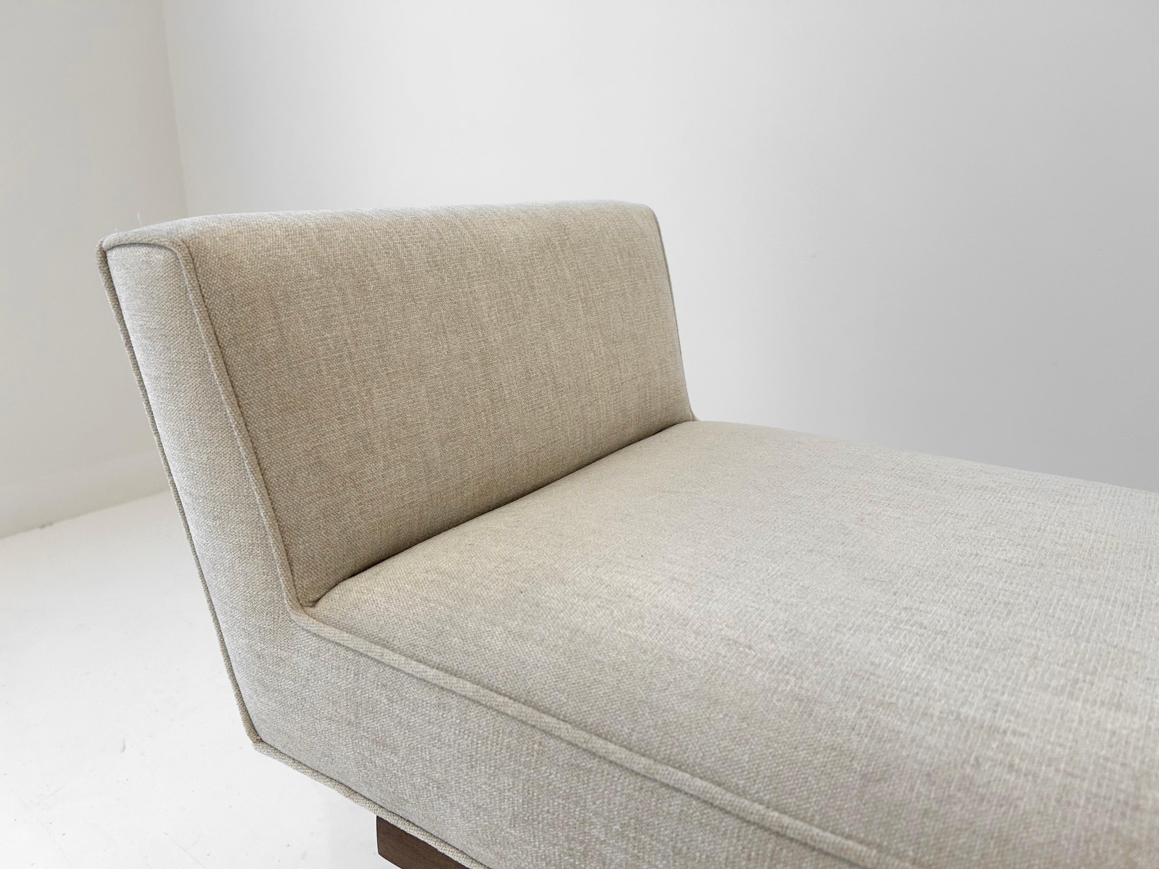 Contemporary Boudoir Arm Bench by Lost City Arts For Sale