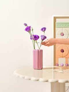 ‘Boudoir Cake’ Ceramic Vase in Mauve by Studio Yellowdot