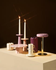 ‘Boudoir Cake’ Ceramic Vase in Wine by Studio Yellowdot
