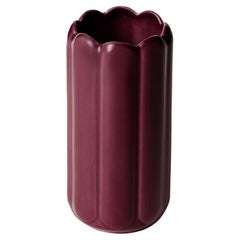 ‘Boudoir Cake’ Ceramic Vase in Wine by Studio Yellowdot