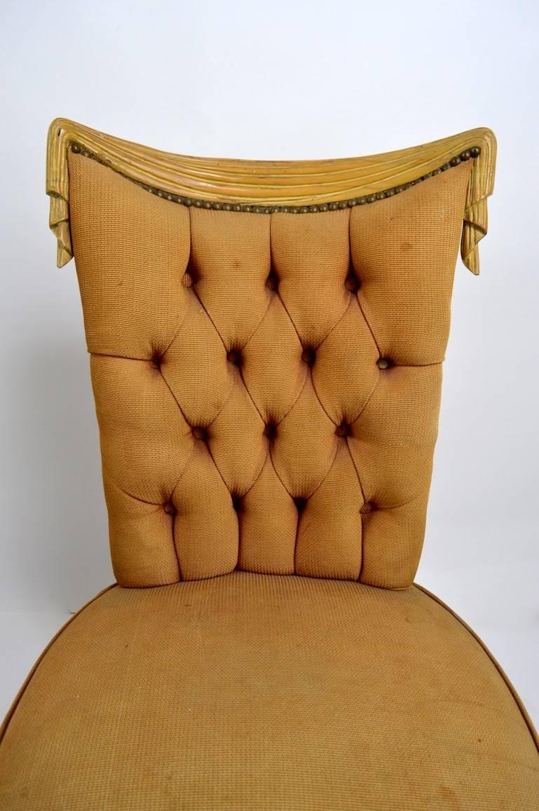 Hollywood Regency Boudoir Chair by Grosfeld House