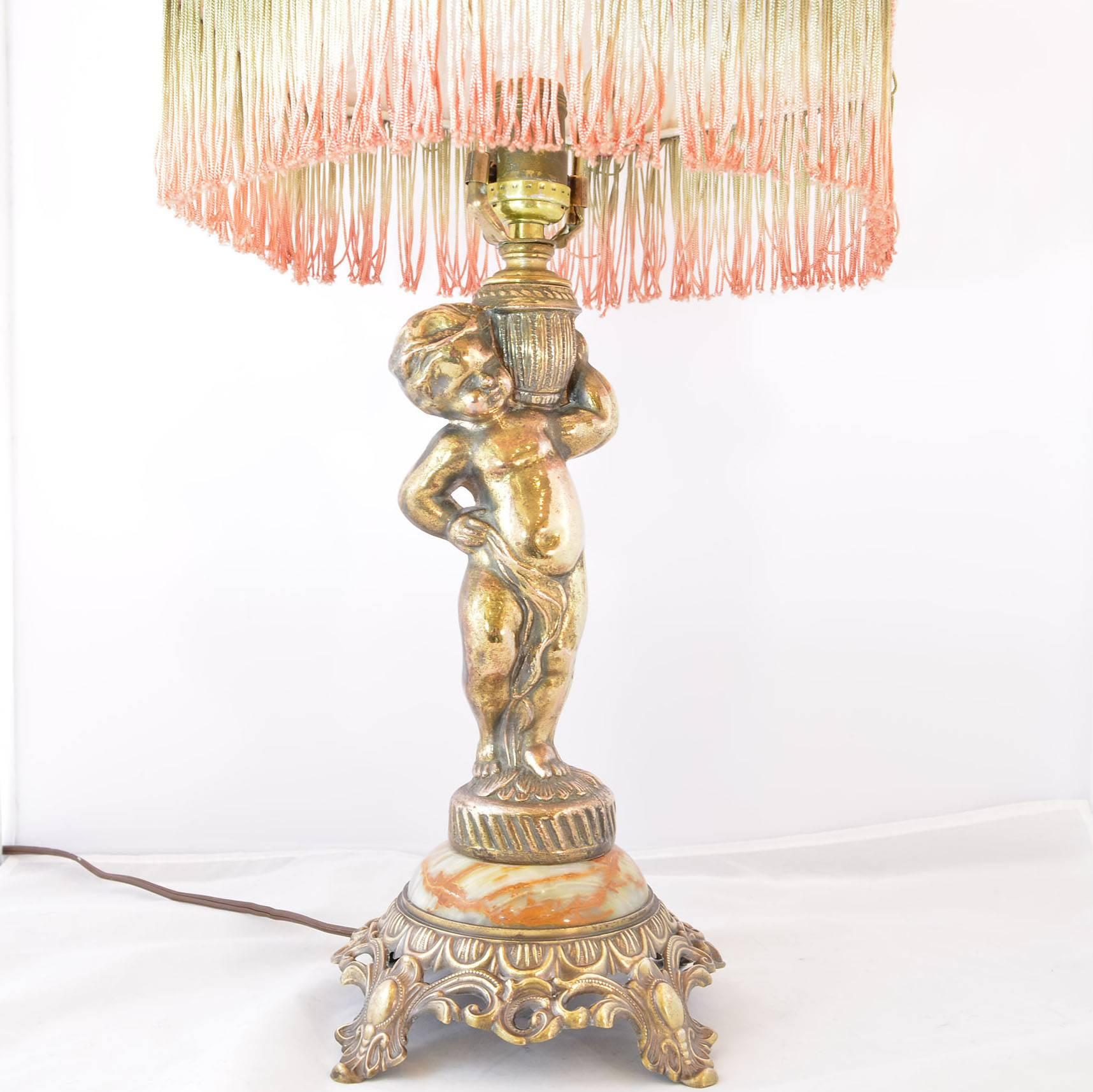 victorian table lamps with fringe