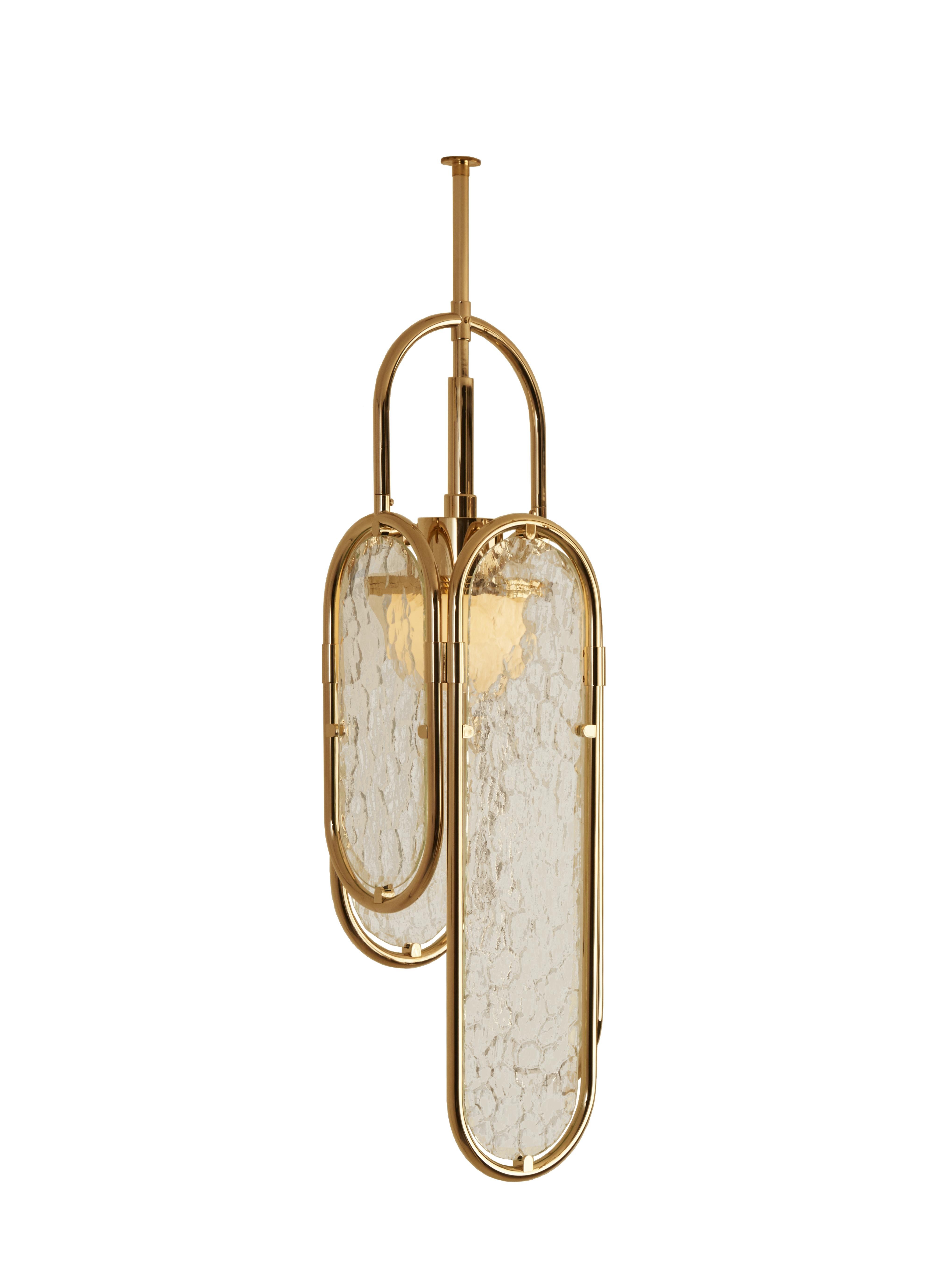Brass Boudoir Pendant Light by Mydriaz For Sale