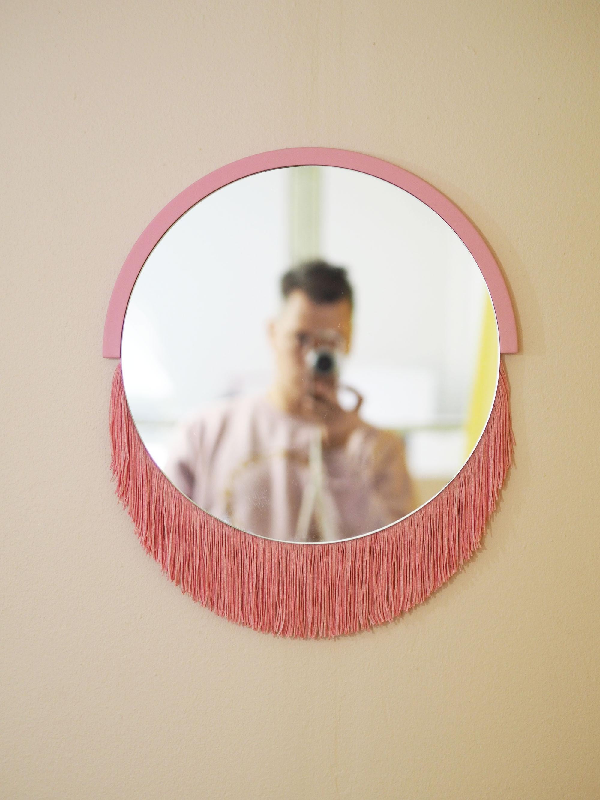 Textile Boudoir Small Wall Mirror by Tero Kuitunen For Sale
