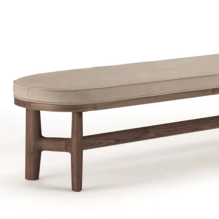Italian Boudoir Walnut Bench For Sale