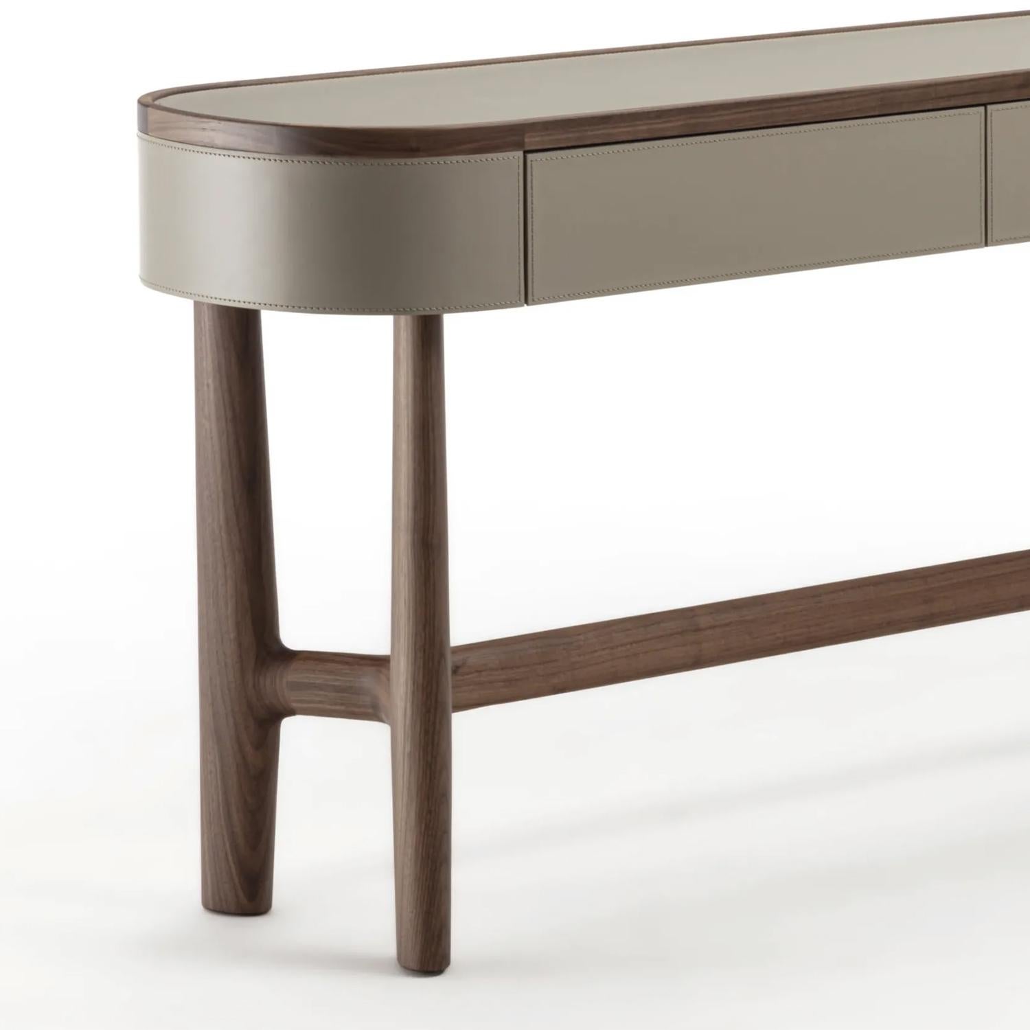 Contemporary Boudoir Walnut Console Table For Sale