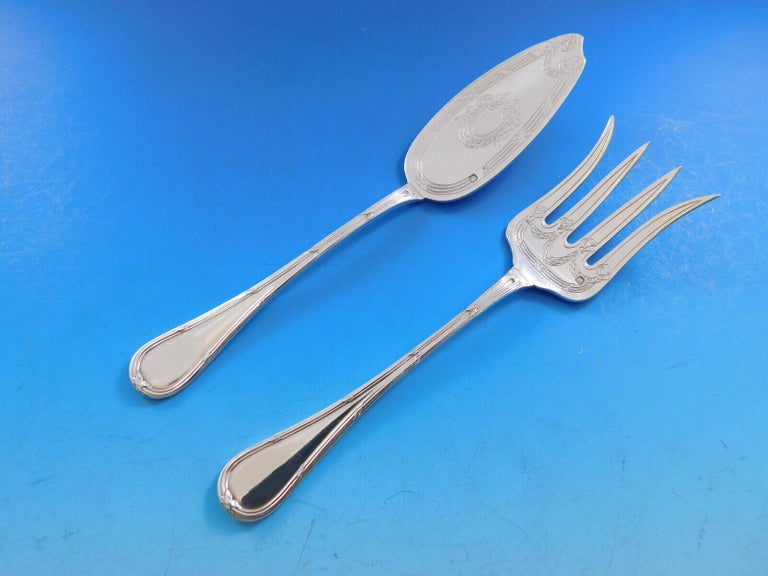 Bougainville by Puiforcat Sterling Silver Flatware Set for 12 Service 107 Pieces For Sale 6