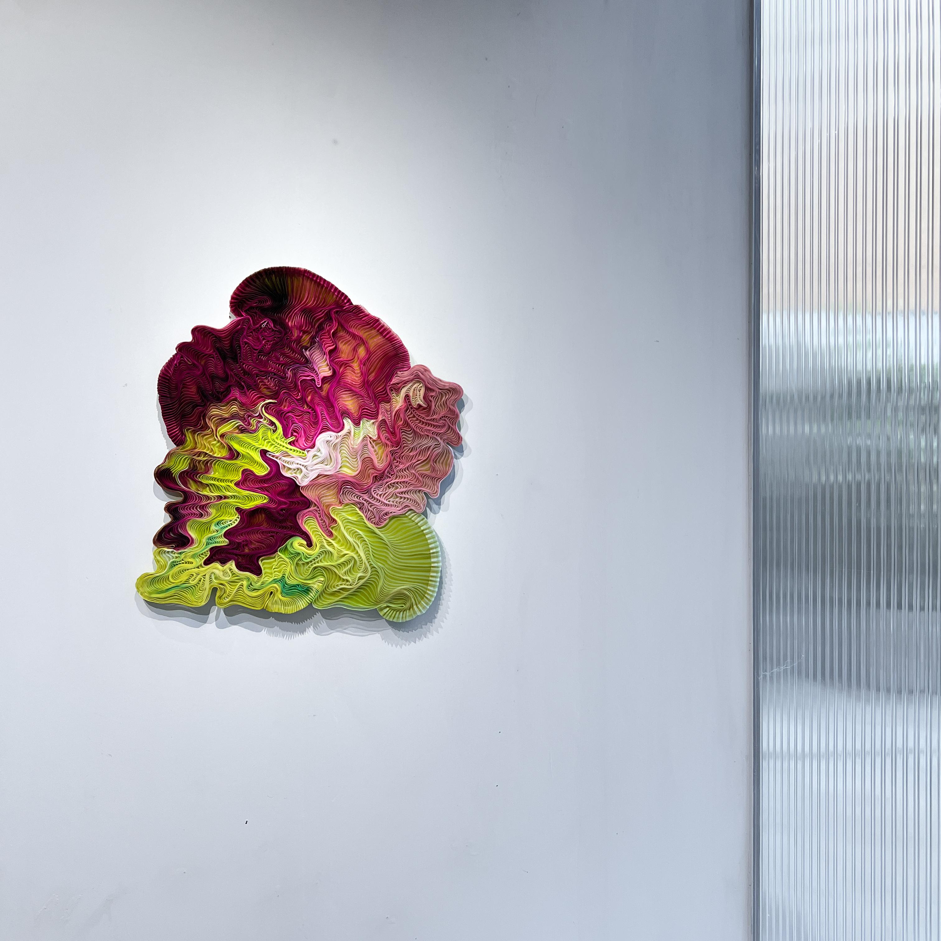 Laine Bougainvilliers Pour Téta Textile d'art de Diana Bitar, 2022 en vente