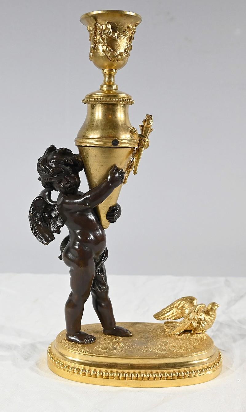 Francese Candeliere in bronzo 