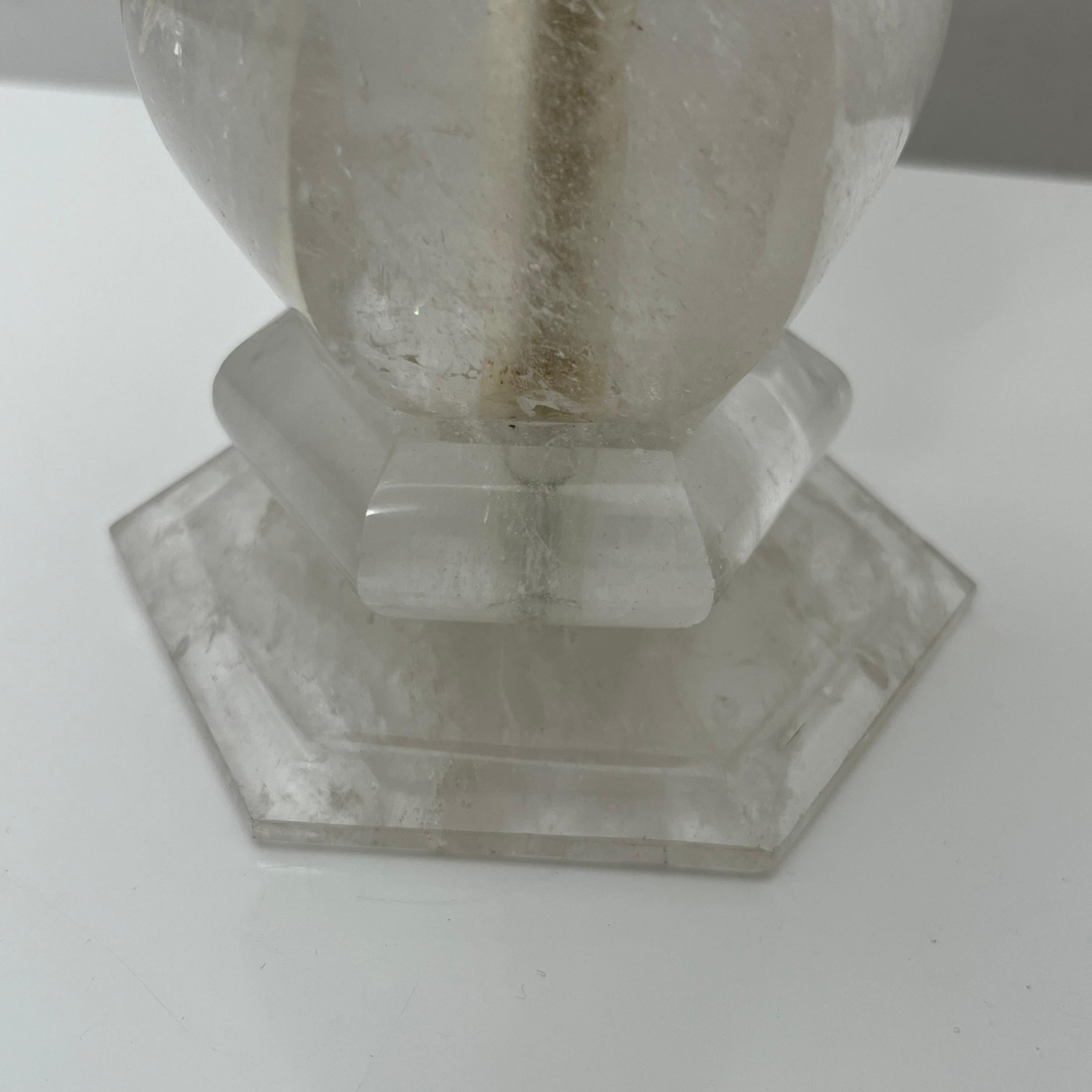 Bougeoir en cristal de roche taillé For Sale 5