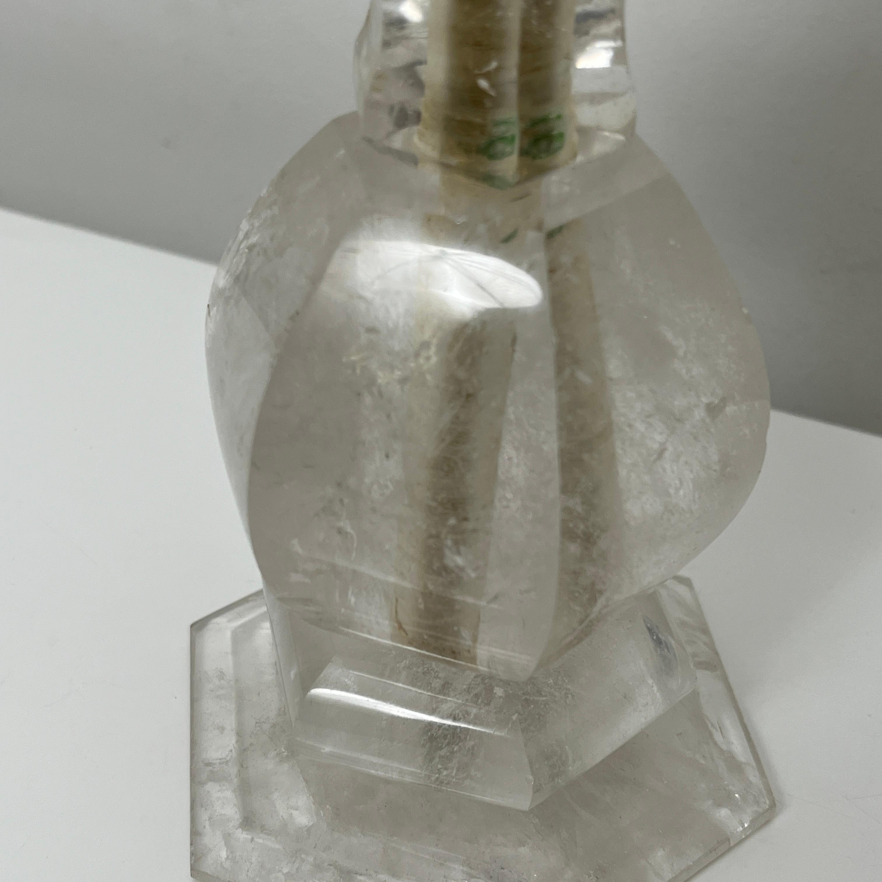 Stone Bougeoir en cristal de roche taillé For Sale