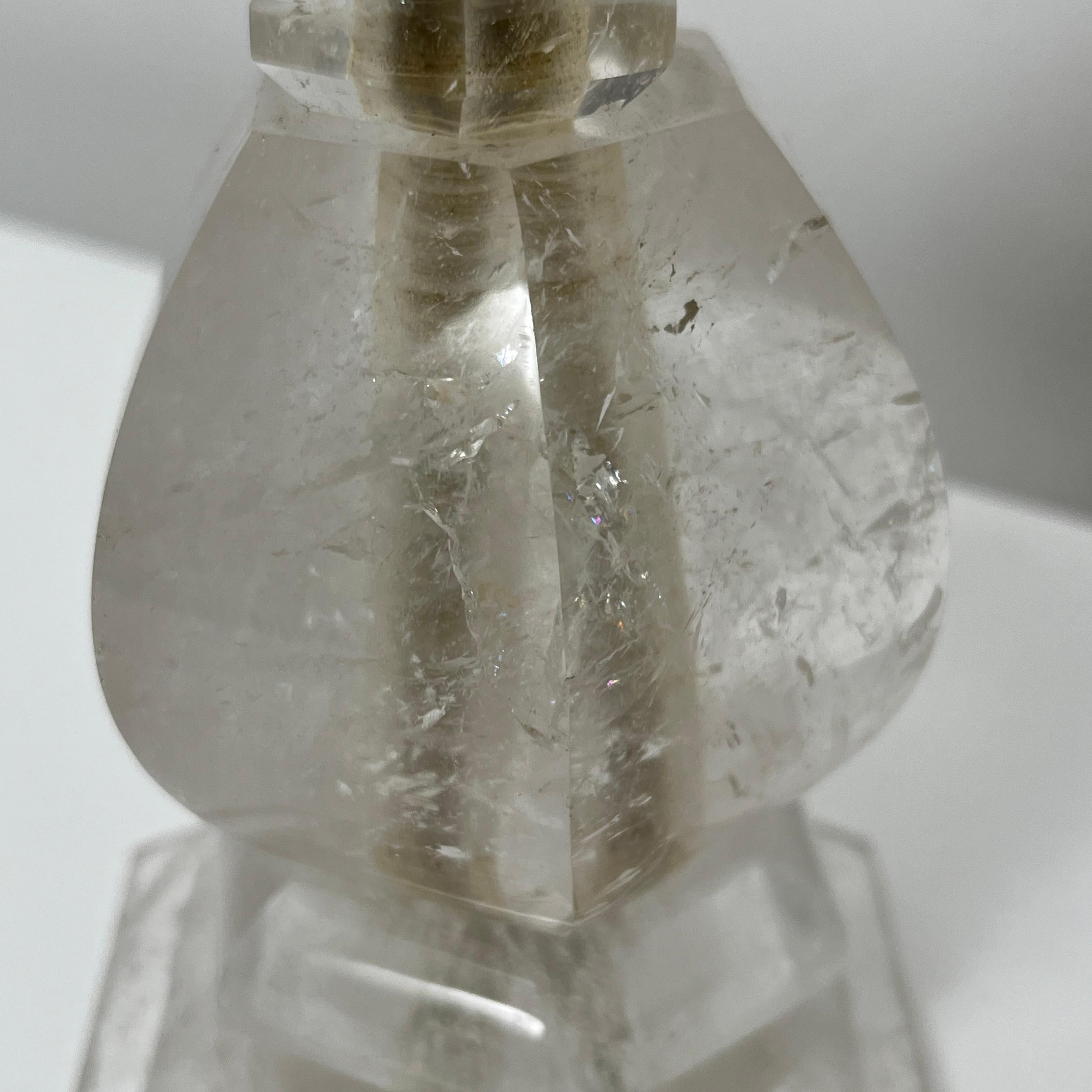 Bougeoir en cristal de roche taillé For Sale 2