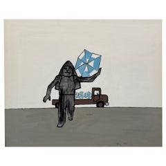 Gouache-Gemälde „Bougnat“ von Raymond  SAVIGNAC, um 1960