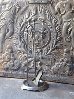 Bouhon Frères Fireplace Tool Set, Fire Tools, 19th Century