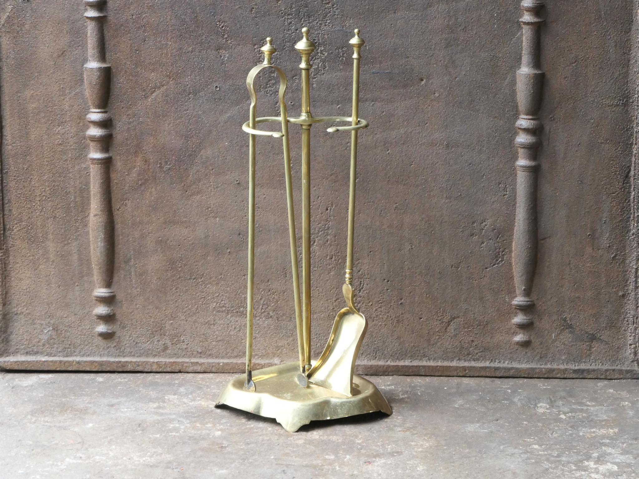 Bouhon Frères Fireplace Tool Set, Fire Tools, 19e siècle Bon état - En vente à Amerongen, NL