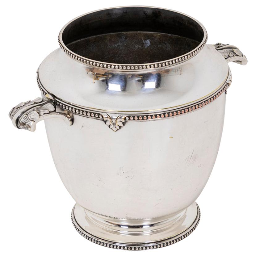 Bouillet Bourdelle, Silver Plated Wine Cooler-Champagne Bucket, 20th Century