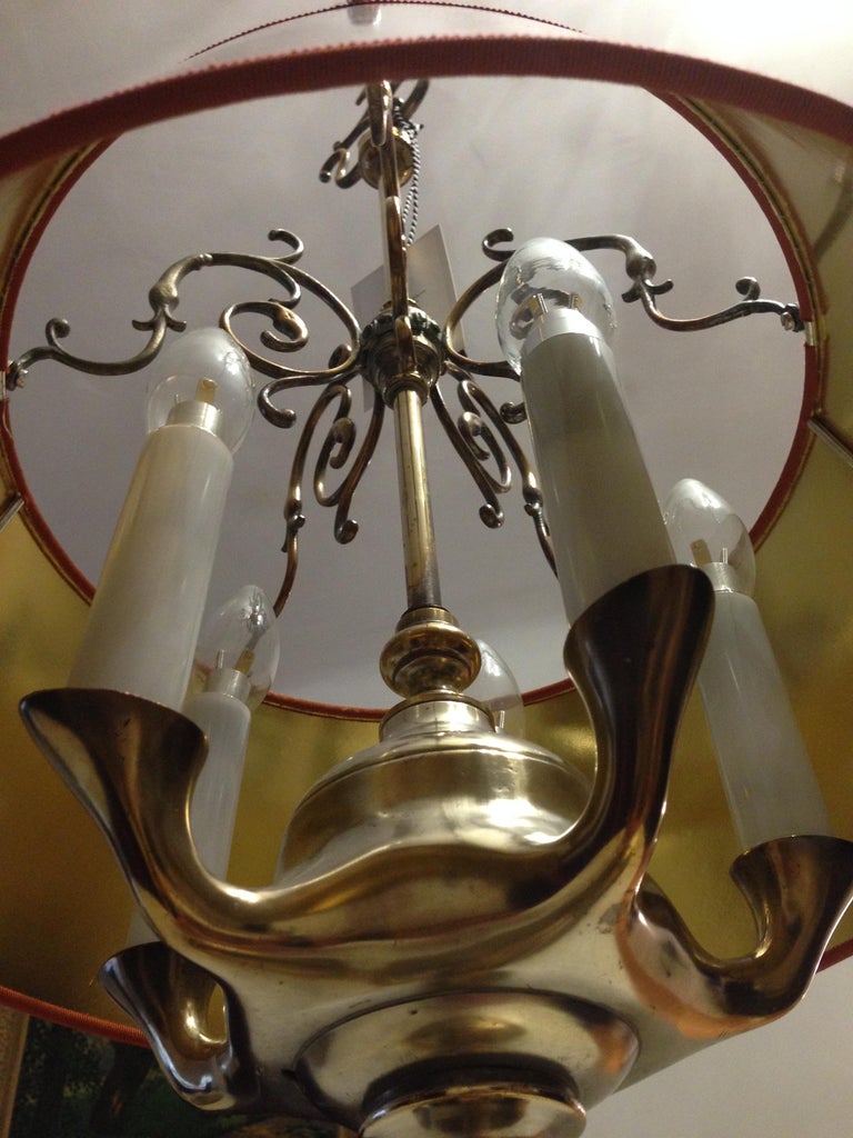 Austrian Original 20th Century Bouillon Silver plated Table Lamp 1920 