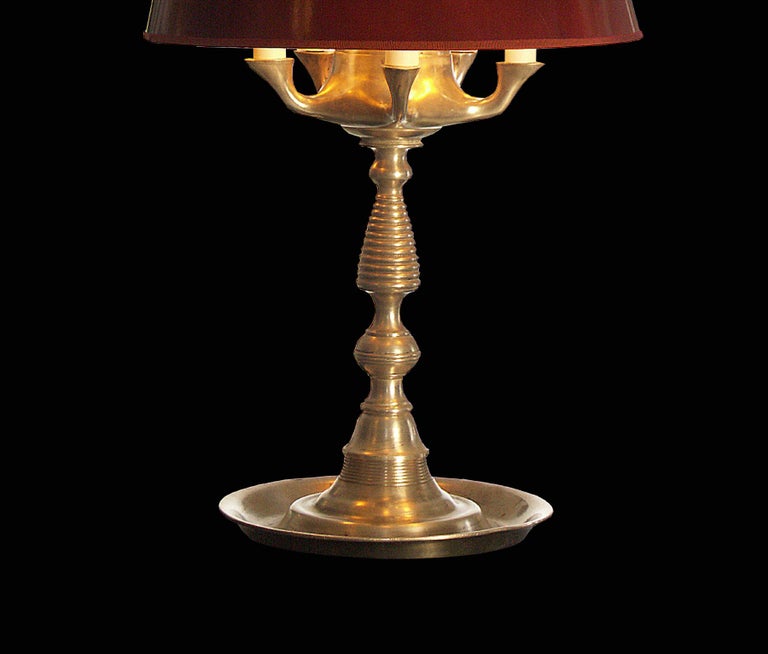 Metal Original 20th Century Bouillon Silver plated Table Lamp 1920 