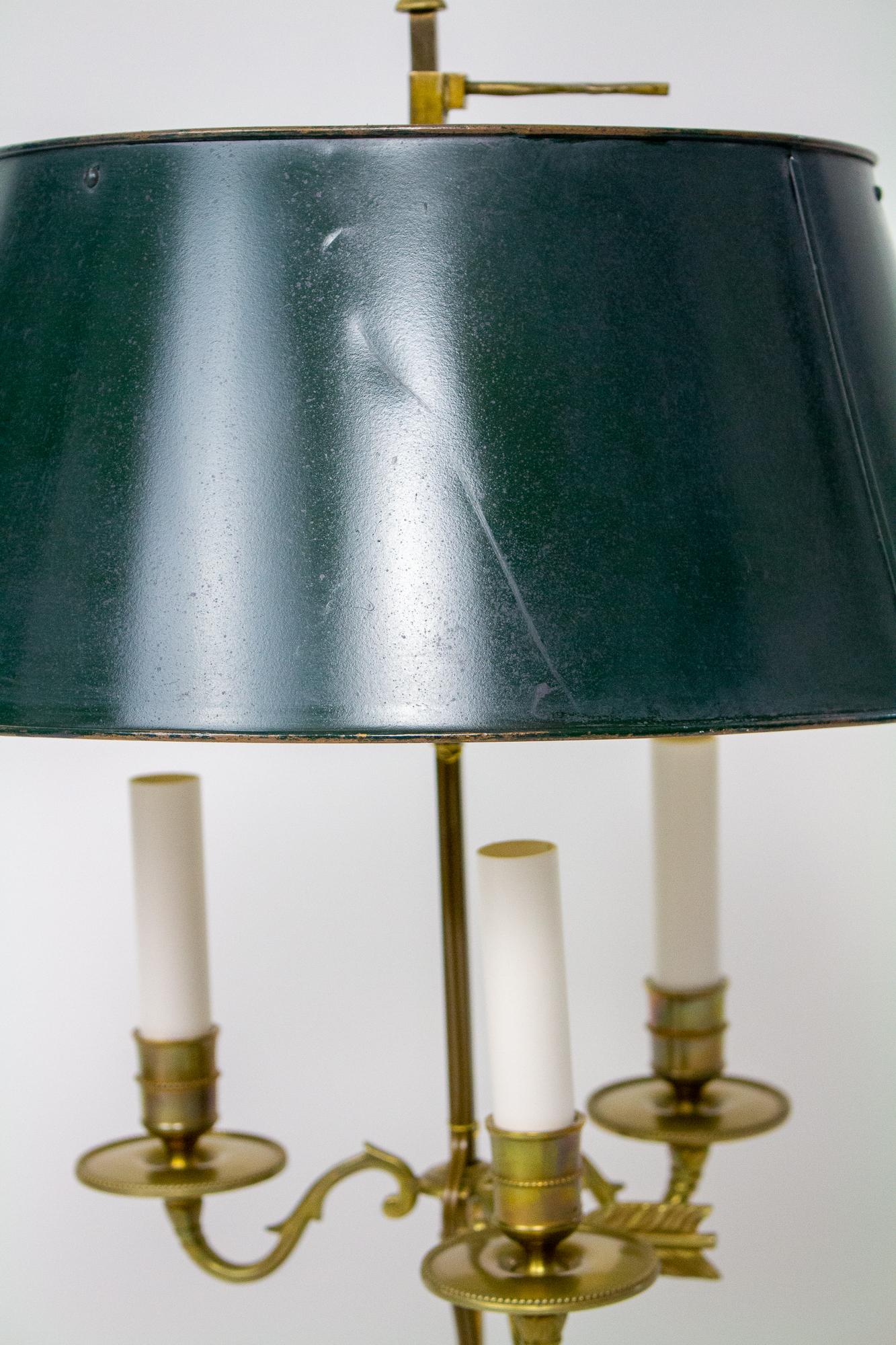 Bouillote Lamp with Green Shade For Sale 2