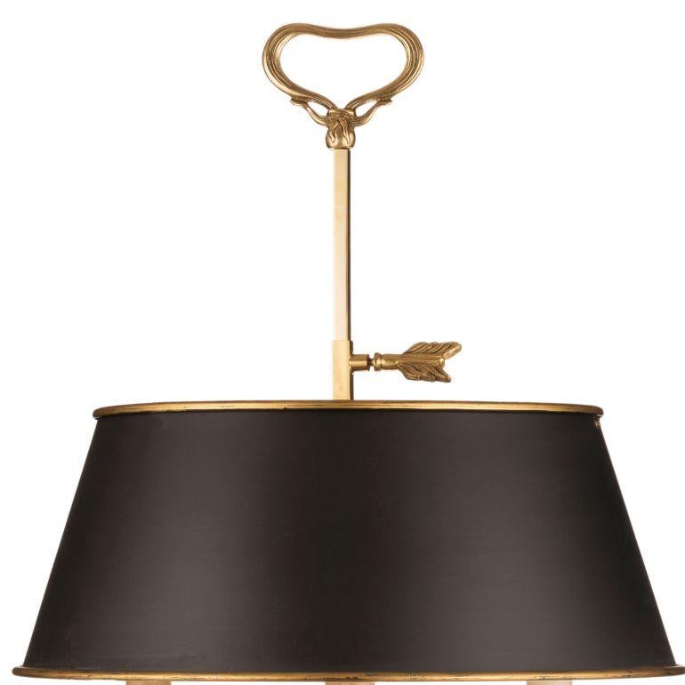 Three-light bouillotte with adjustable lampshade In New Condition For Sale In Firenze, FI