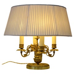 Bouillotte French Lamp Gild Bronze 4 lights Flora Motive Empire Style