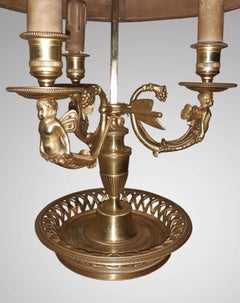 Bouillotte Lamp Louis XVI Style Napoleon Period Three in Bronze french antiquity