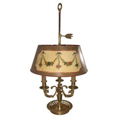 Bouillotte Lamp Louis XVI Style Napoleon Period Three in Bronze french antiquity