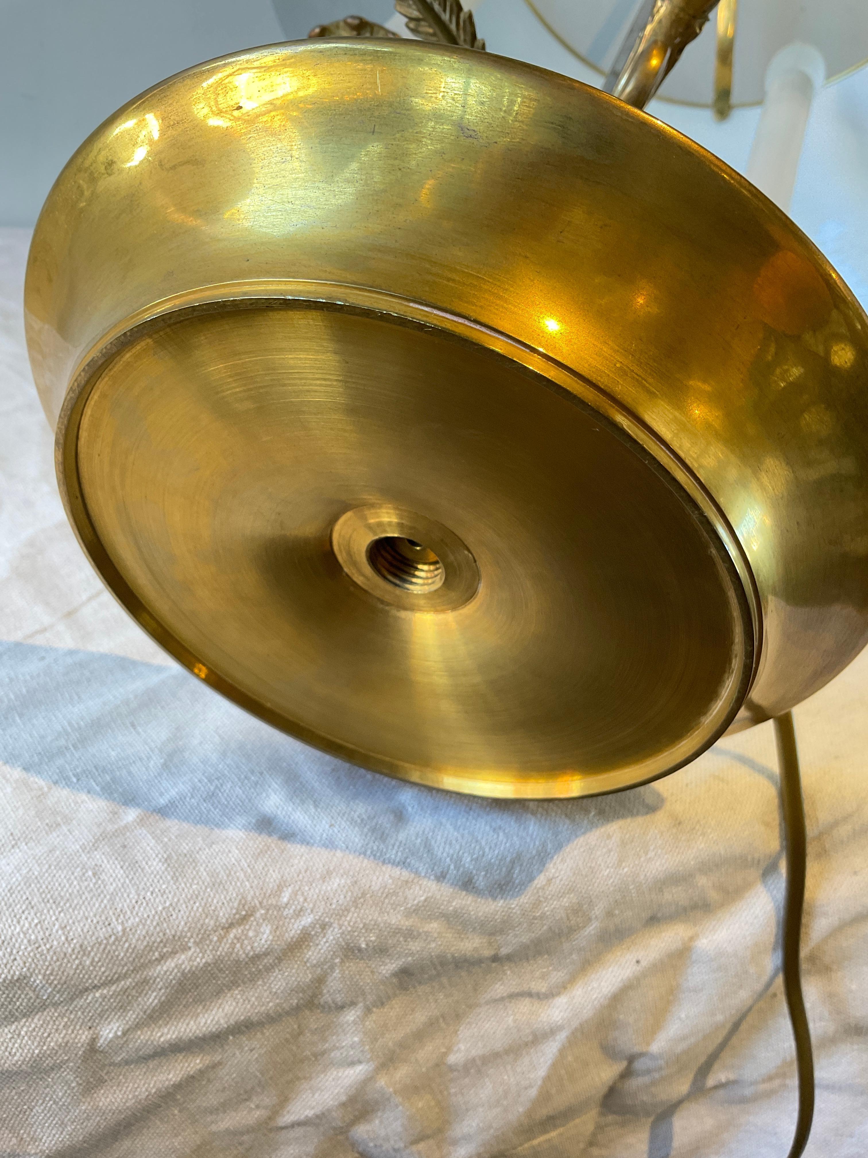 Bouillotte-Lampe mit grünem Zinnschirm im Angebot 5