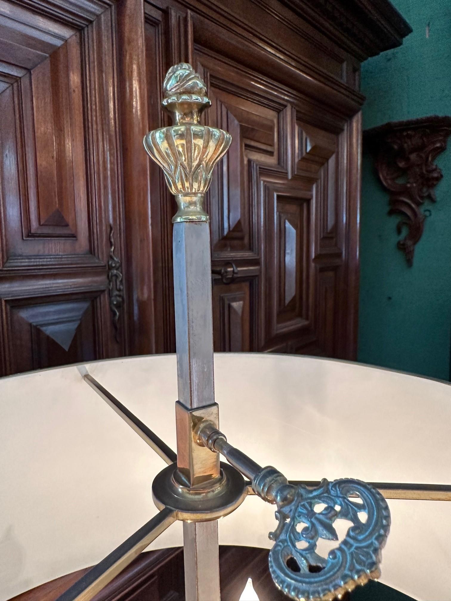 Bouillotte Side Table Lamp Mood Light Gilt Bronze Antique Dealer Los Angeles CA For Sale 2