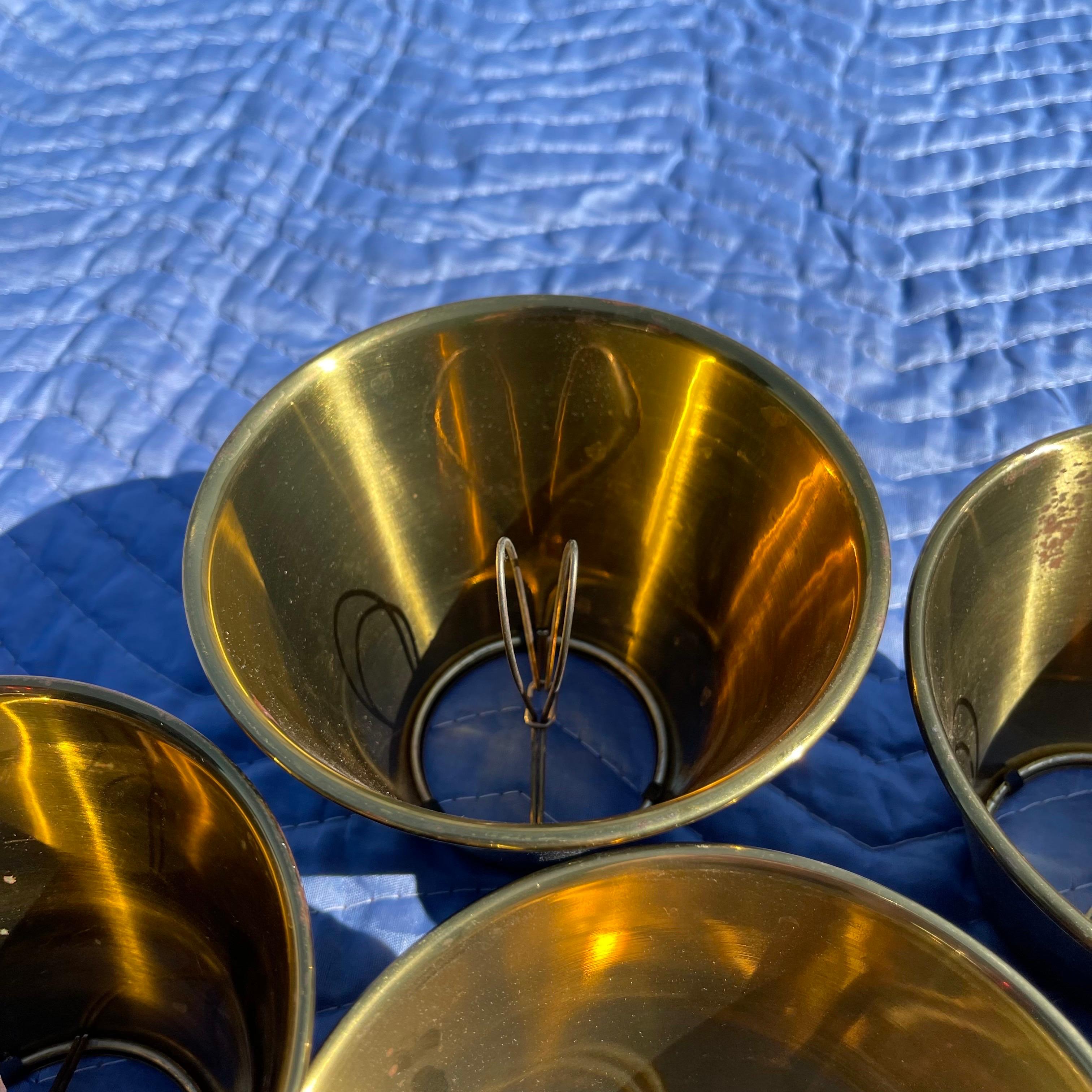 Bouillotte Style Brass Mini Candelabra Bulb Clip On Chandelier Shade For Sale 4