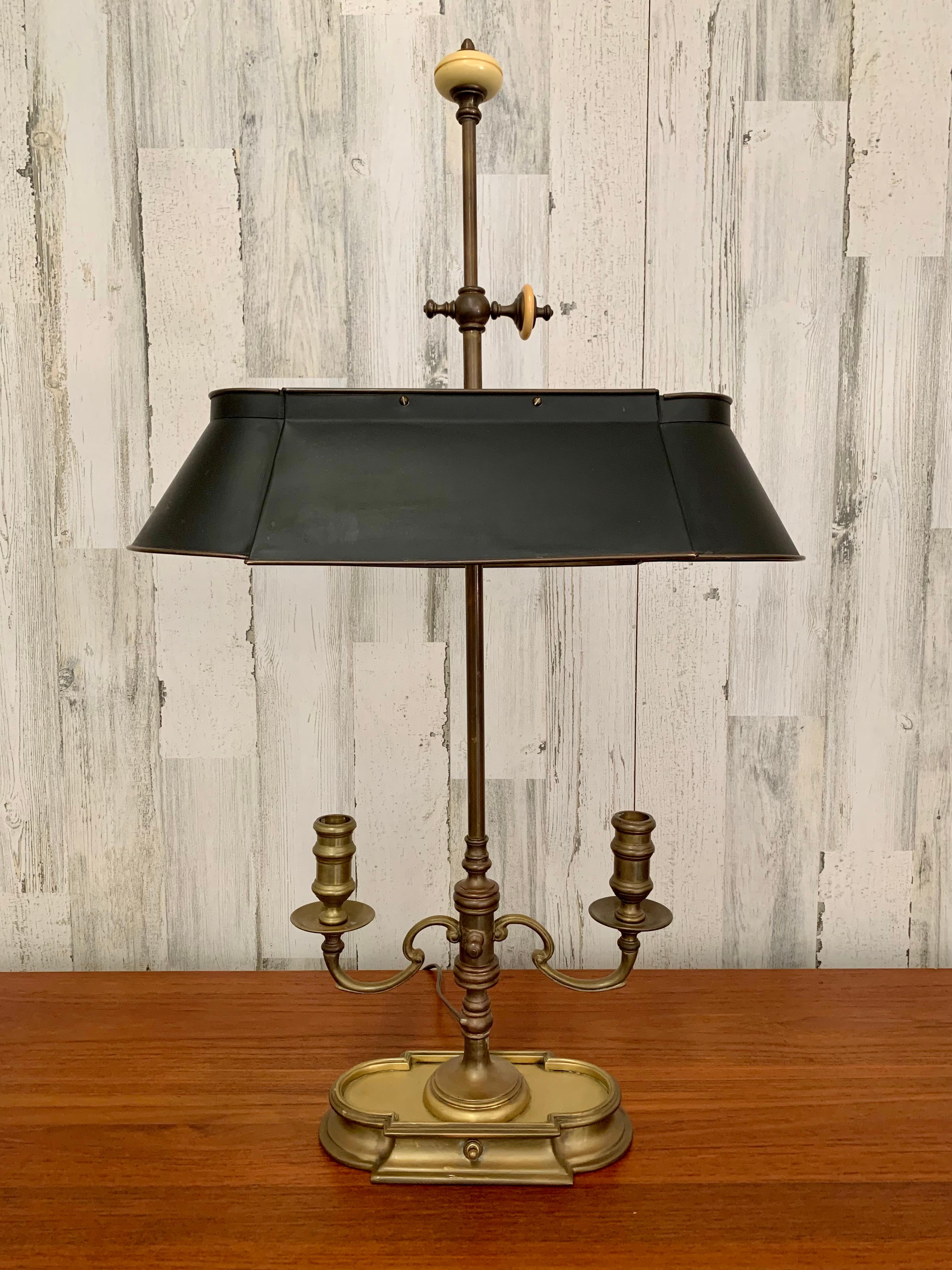 Neoclassical Bouillotte Table Lamp by Chapman