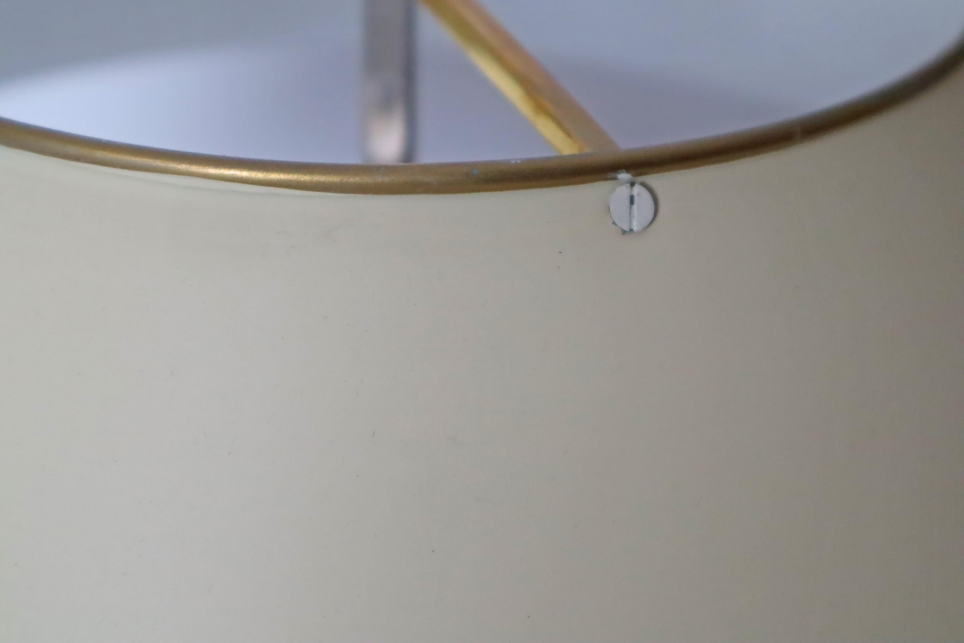 Bouilotte Table Lamp in Polished Bronze and Chrome from Maison Bagues For Sale 9
