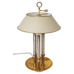 Bouilotte-Tischlampe aus polierter Bronze und Chrom von Maison Bagues