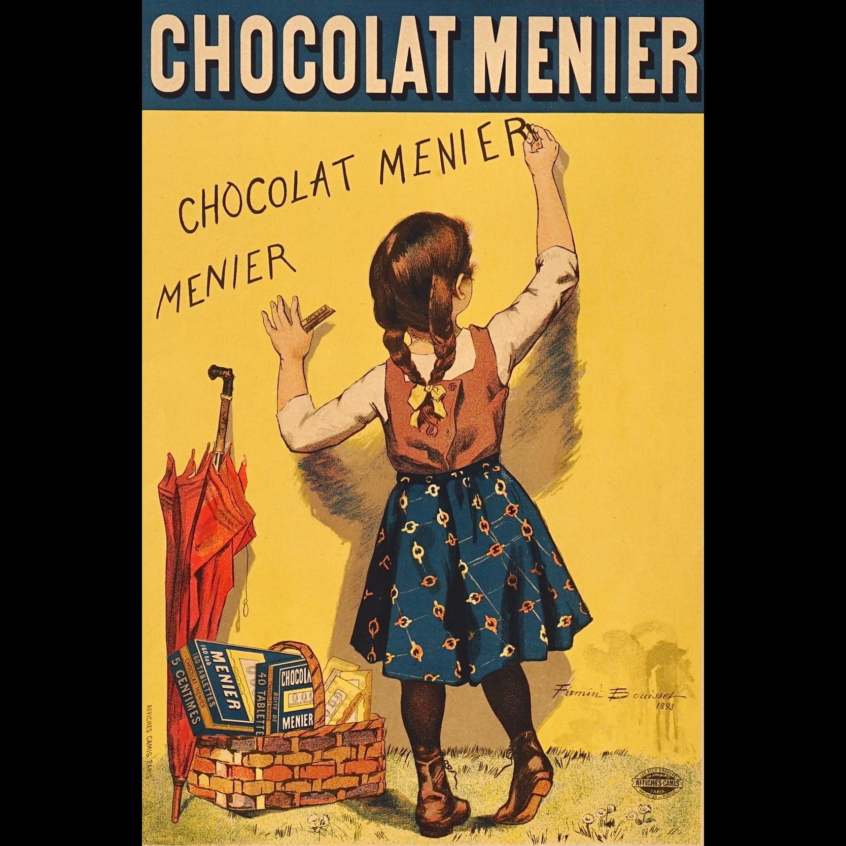 French Bouisset “Chocolat Meier” Original Art Nouveau Poster, 1895