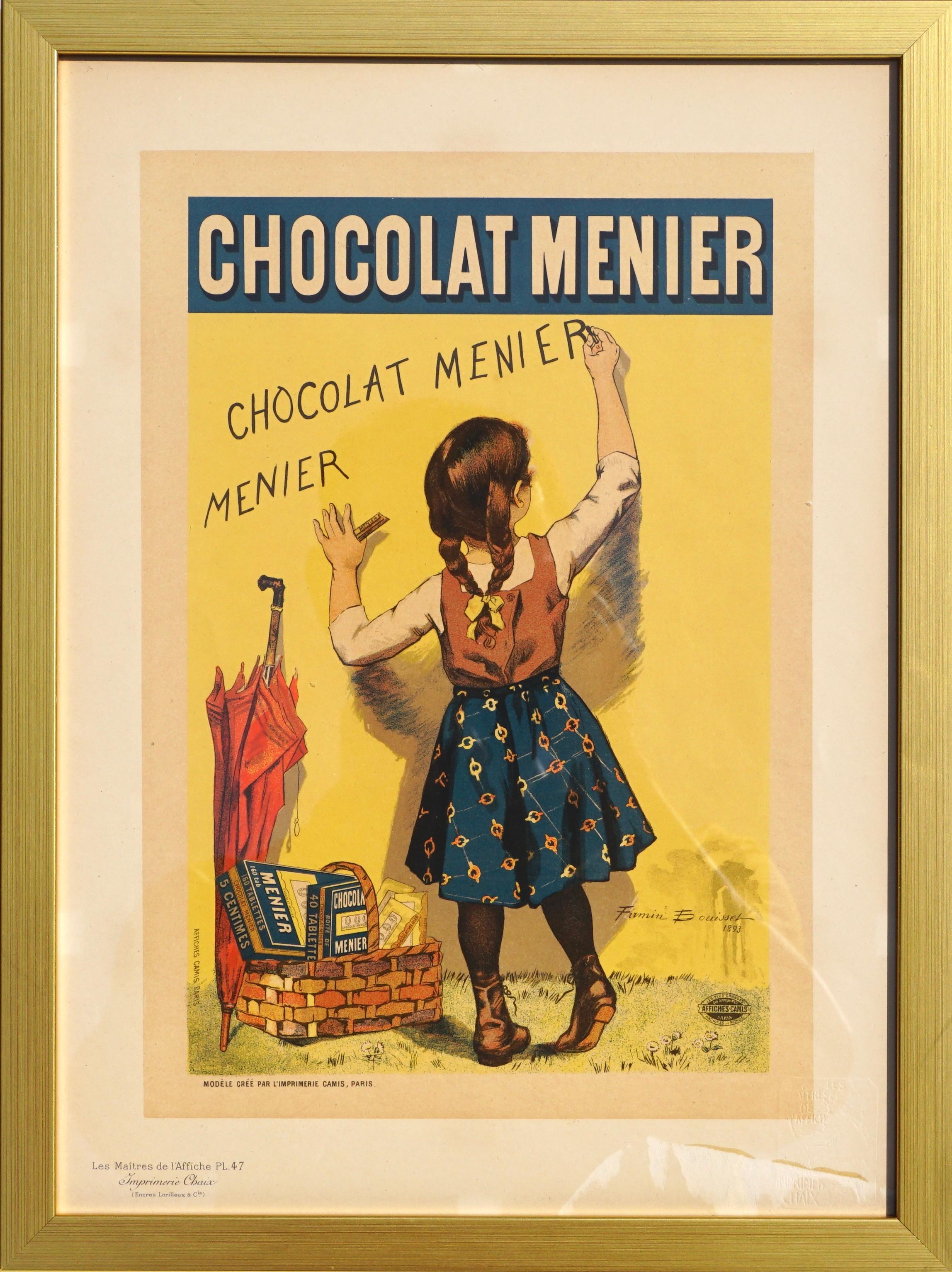 Late 19th Century Bouisset “Chocolat Meier” Original Art Nouveau Poster, 1895
