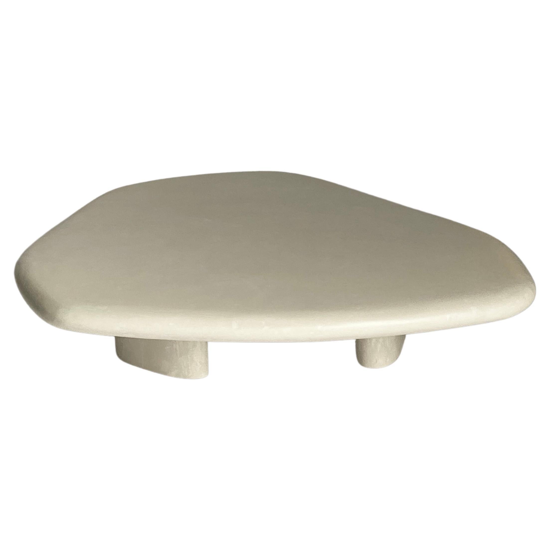 BOULDER - coffee table in plaster, handcrafted in Berlin by DEGLAN For Sale