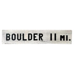 'Boulder' Colorado Hand Painted Wood Road Sign