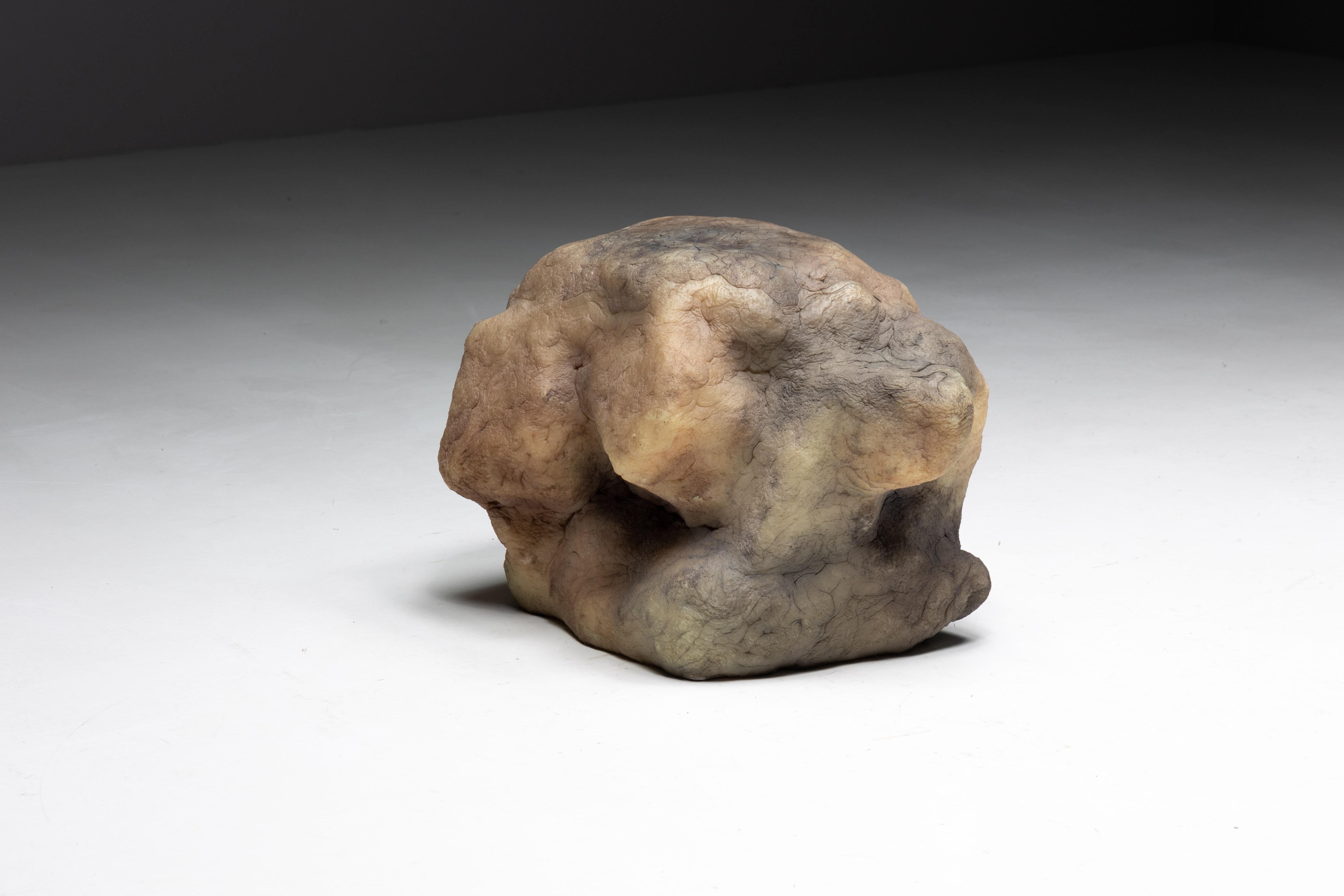 Epoxy Resin Boulder Footstool by Elissa Lacoste, France, 2019 For Sale