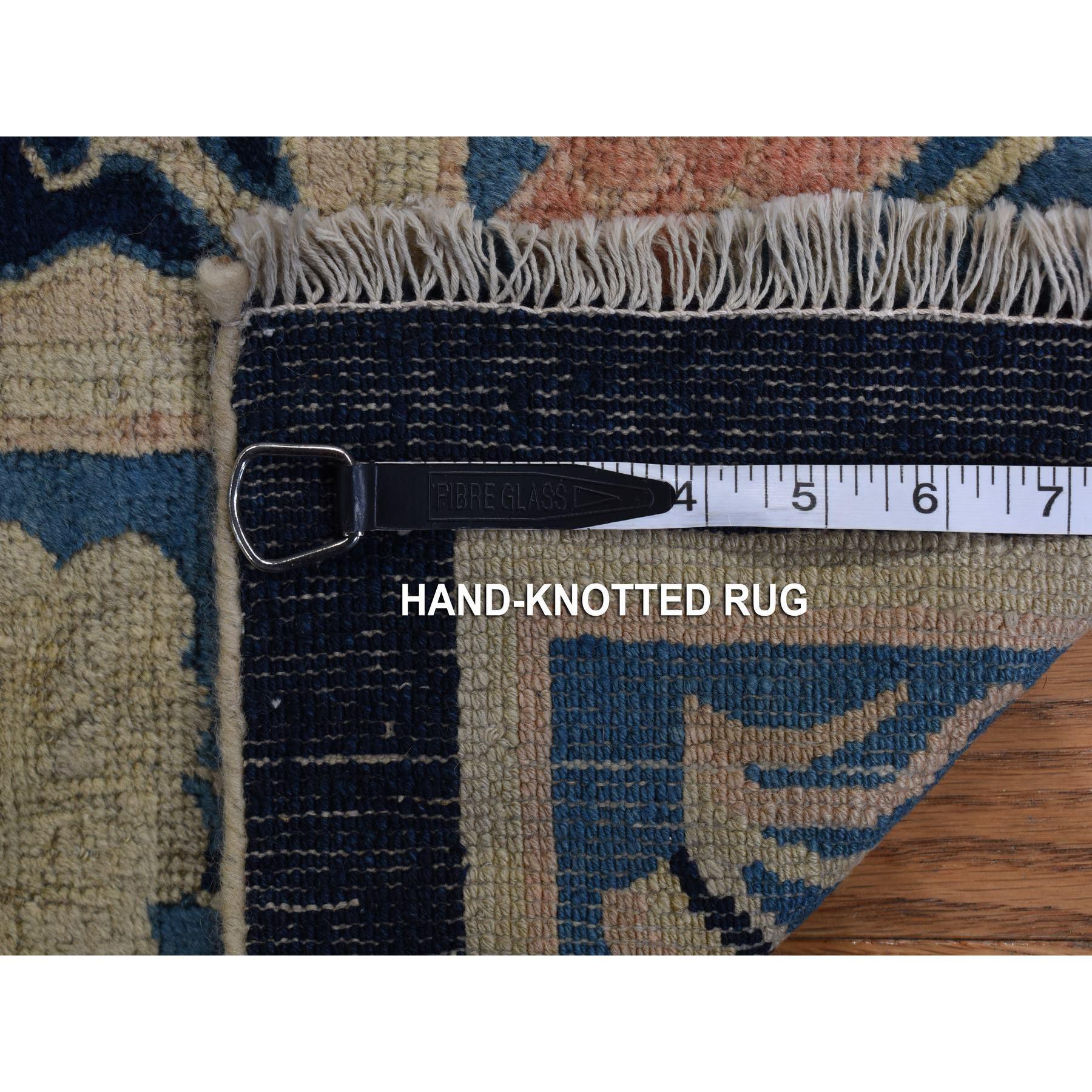 Tapis oriental chinois ancien en laine de Pékin ivoire Boulder noué à la main 12'x14'1