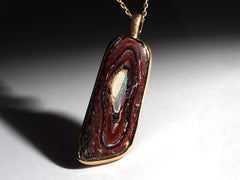Boulder Koroit Opal Silver Pendant Gold Plated Necklace opal wedding gift