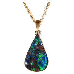 Boulder Opal 18K Yellow Gold Necklace
