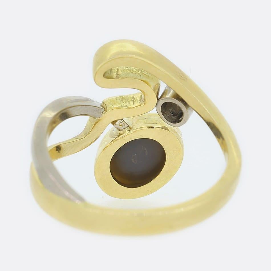 Anello Boulder Opale e Diamante Astratto In condizioni buone in vendita a London, GB