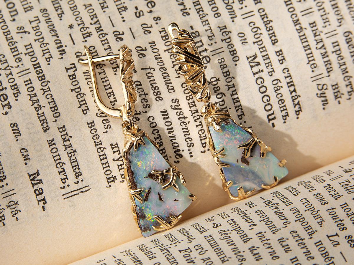rainbow gemstone earrings