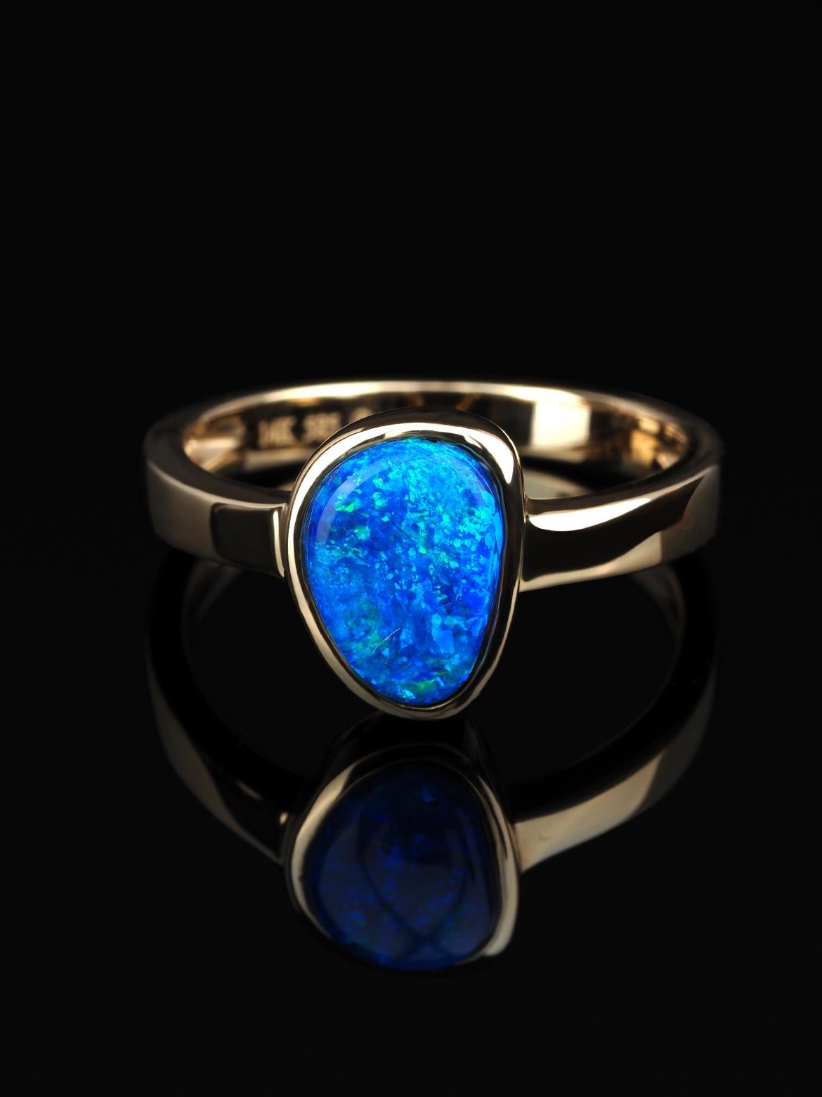 boulder opal ring blue nile