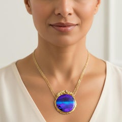 Collar Ópalo Boulder Diamantes 22k 18k 14k "Skinny Dipping" (inmersión delgada)