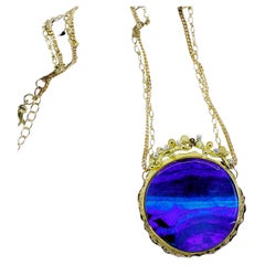 Boulder Opal Necklace Diamonds 22k 18k 14k “Skinny Dipping”